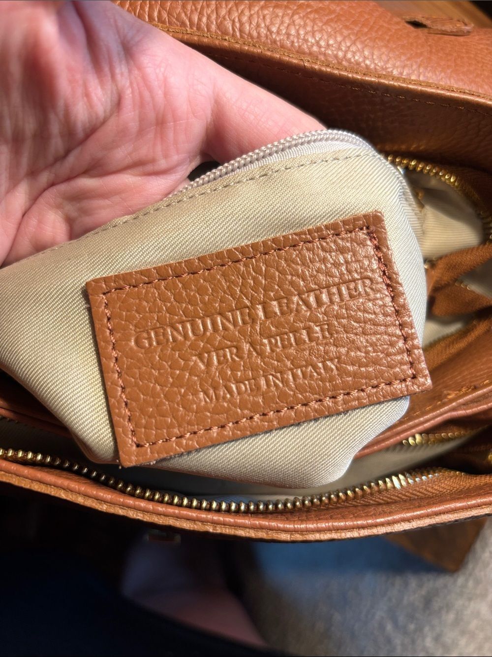 Cheval 100% Genuine Pebbled Leather Crossbody Bag in Brown - Picture 8 of 16